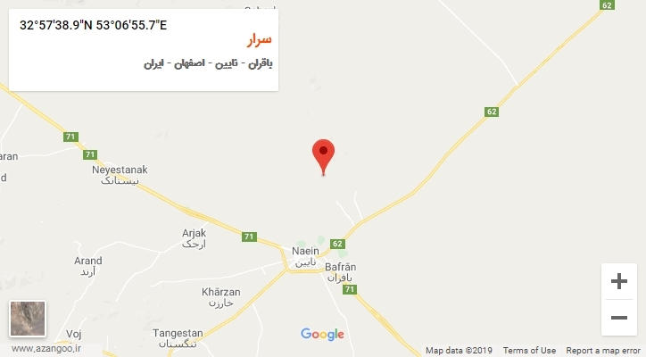 روستای سرار بر روی نقشه