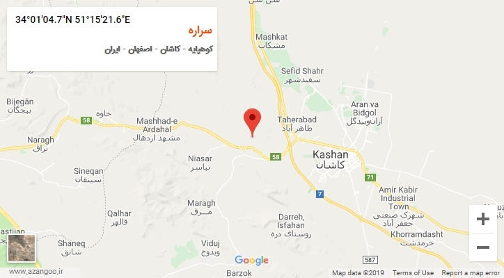 روستای سراره بر روی نقشه