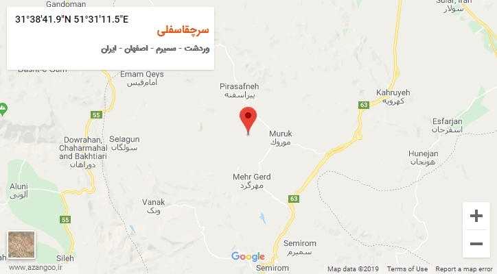 روستای سرچقاسفلی بر روی نقشه