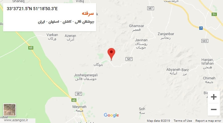 روستای سرفته بر روی نقشه