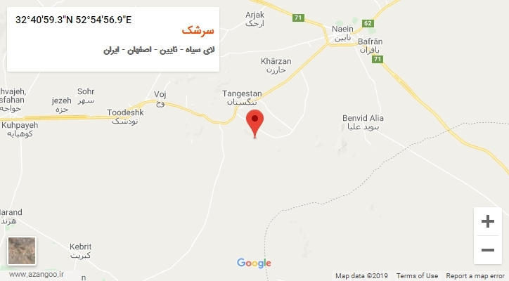 روستای سرشک بر روی نقشه