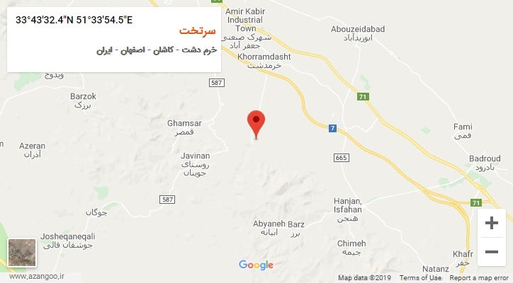 روستای سرتخت بر روی نقشه