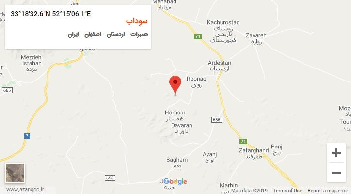 روستای سوداب بر روی نقشه