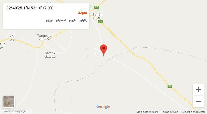 روستای سوند بر روی نقشه