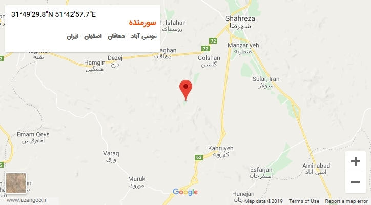 روستای سورمنده بر روی نقشه