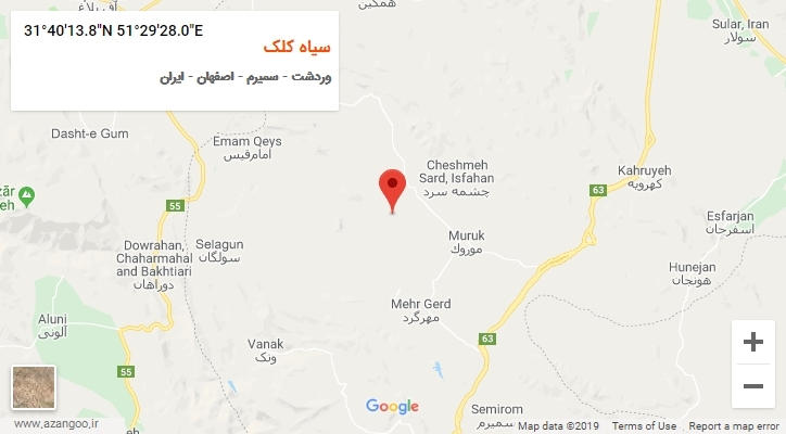 روستای سیاه کلک بر روی نقشه