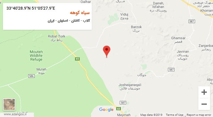 روستای سیاه کوهه بر روی نقشه
