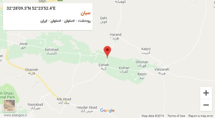 روستای سیان بر روی نقشه