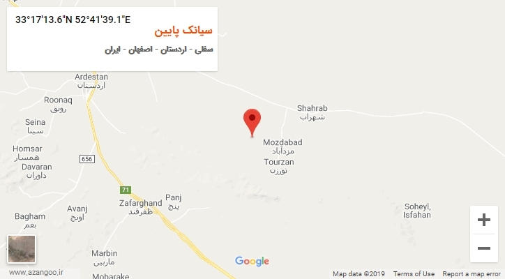روستای سیانک پایین بر روی نقشه