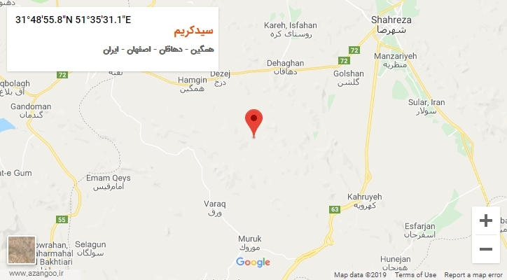 روستای سیدکریم بر روی نقشه