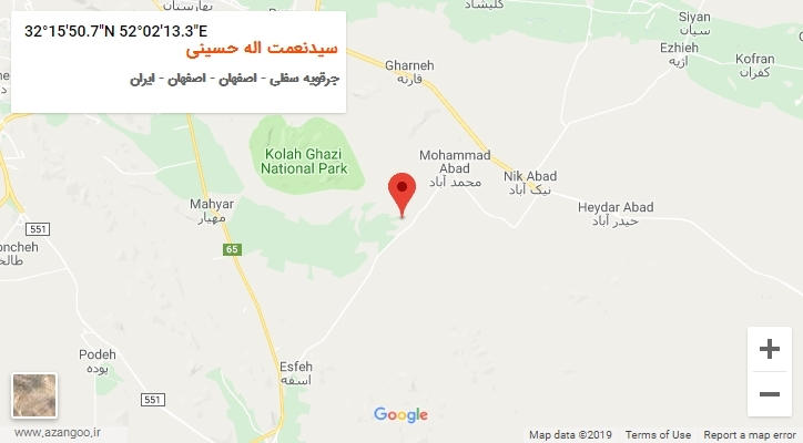روستای سیدنعمت اله حسینی بر روی نقشه