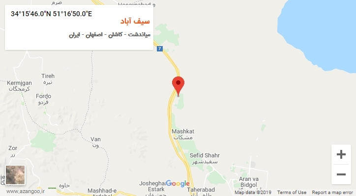 روستای سیف آباد بر روی نقشه