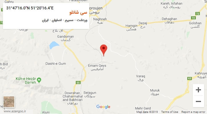 روستای سی شانلو بر روی نقشه