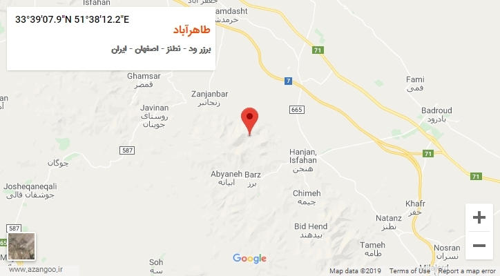 روستای طاهرآباد بر روی نقشه