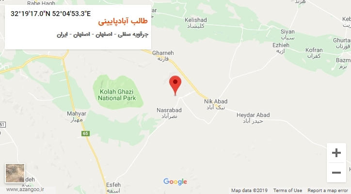 روستای طالب آبادپایینی بر روی نقشه