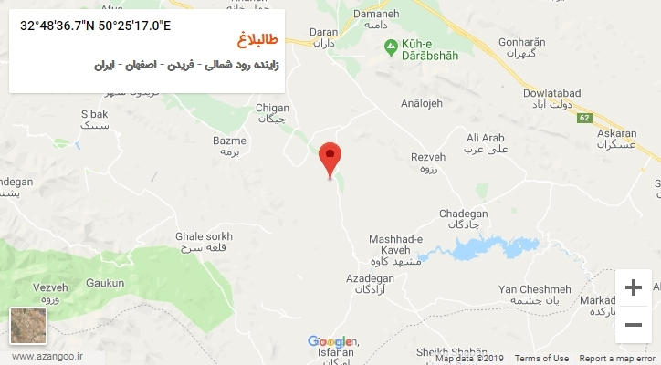 روستای طالبلاغ بر روی نقشه