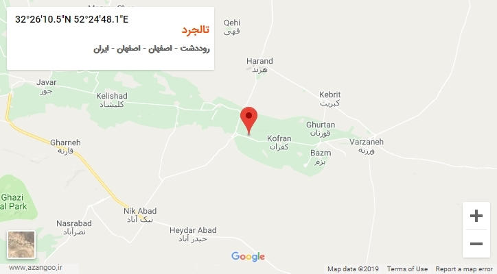 روستای تالجرد بر روی نقشه