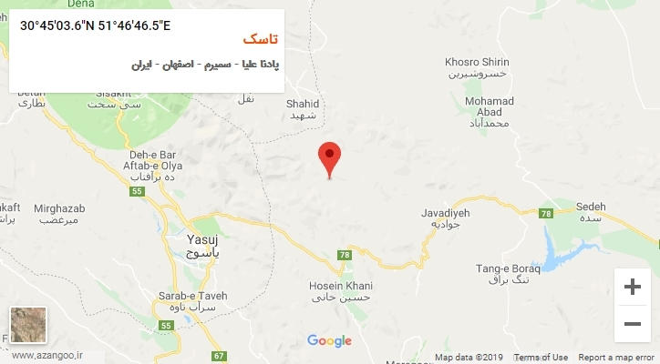 روستای تاسک بر روی نقشه