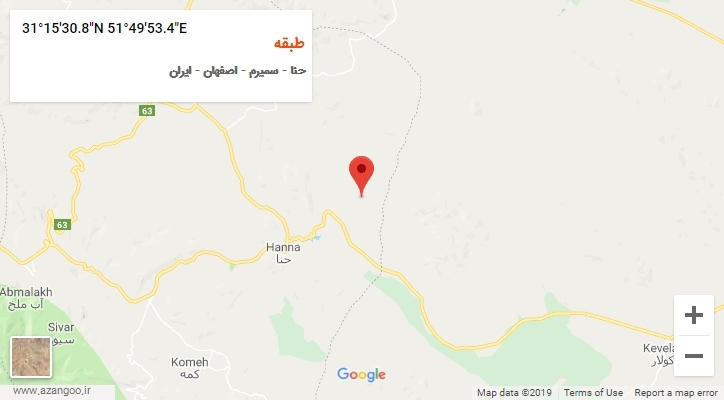 روستای طبقه بر روی نقشه