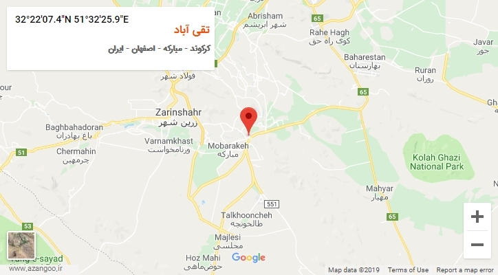 روستای تقی آباد بر روی نقشه
