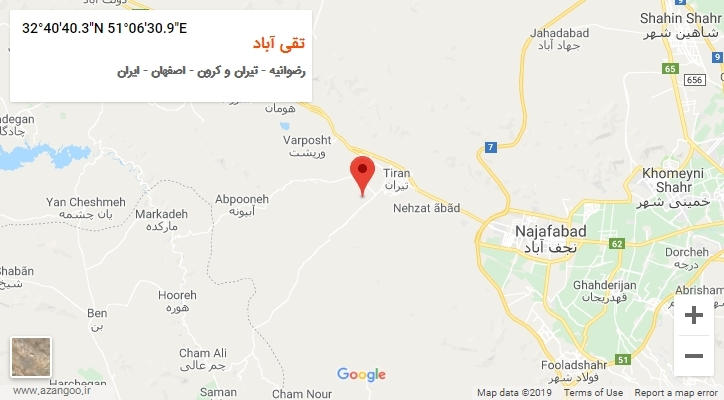 روستای تقی آباد بر روی نقشه