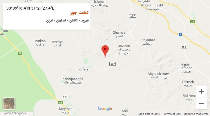 روستای تخت جور بر روی نقشه