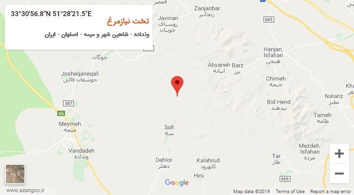 روستای تخت نیازمرغ بر روی نقشه