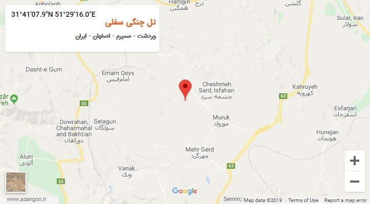 روستای تل چنگی سفلی بر روی نقشه