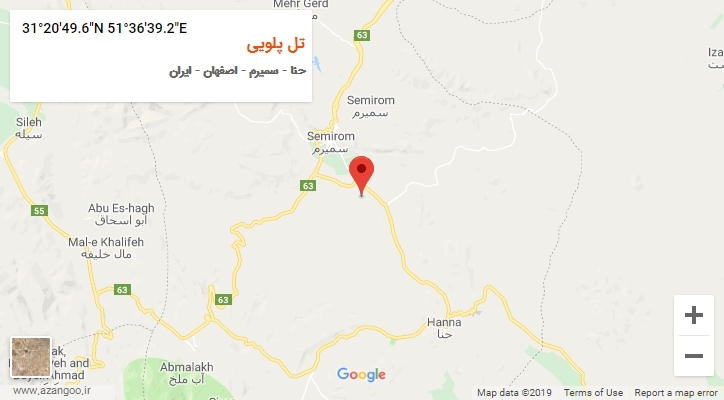 روستای تل پلویی بر روی نقشه