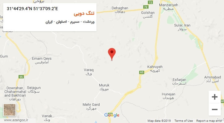 روستای تنگ دویی بر روی نقشه
