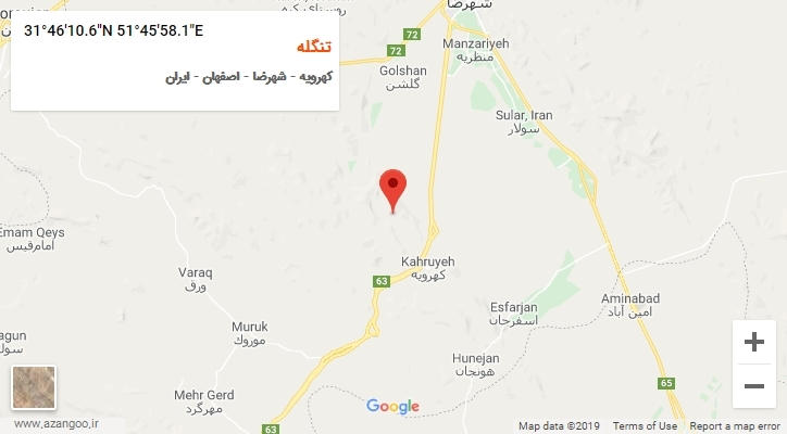 روستای تنگله بر روی نقشه