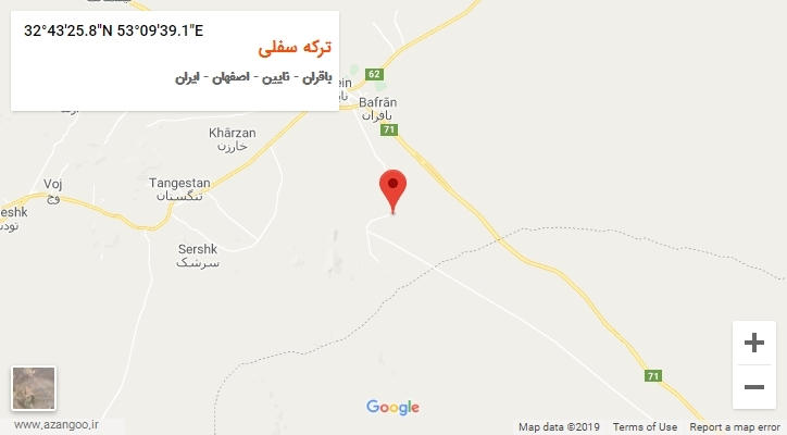 روستای ترکه سفلی بر روی نقشه