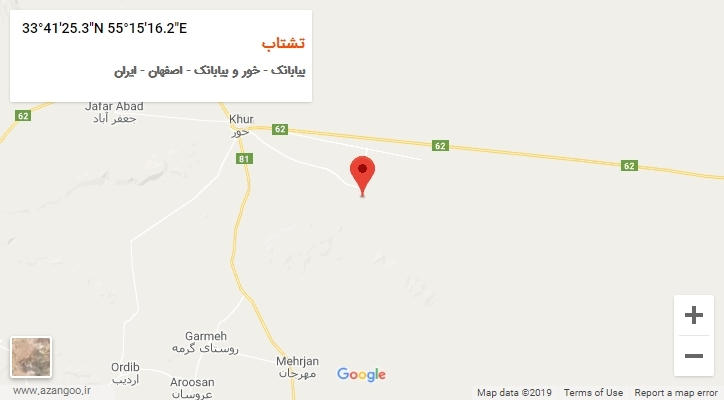 روستای تشتاب بر روی نقشه