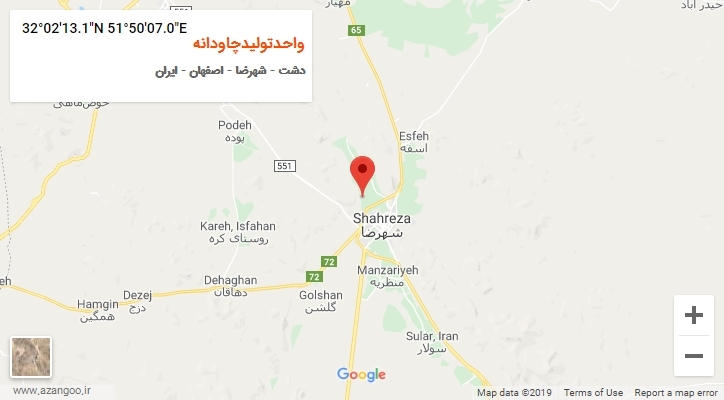روستای واحدتولیدچاودانه بر روی نقشه