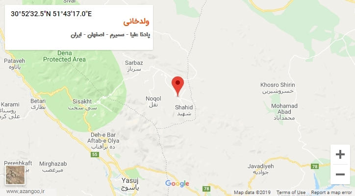 روستای ولدخانی بر روی نقشه