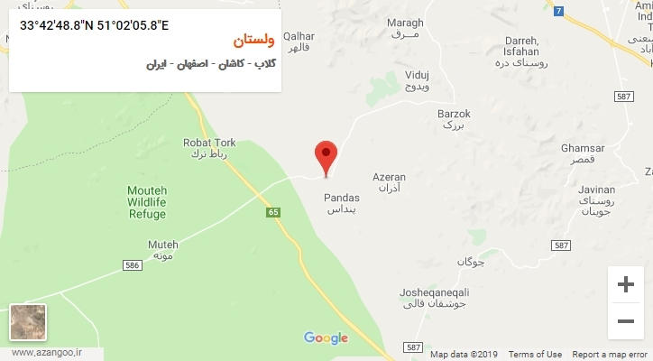 روستای ولستان بر روی نقشه