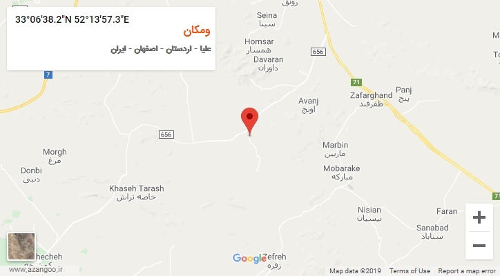 روستای ومکان بر روی نقشه