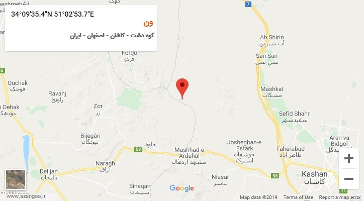 روستای ون بر روی نقشه