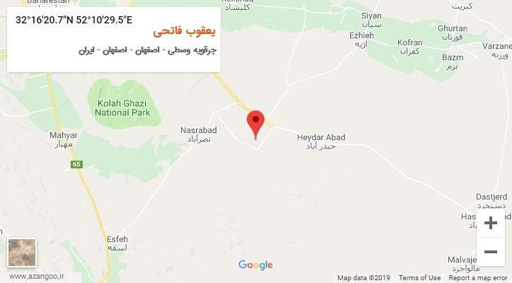 روستای یعقوب فاتحی بر روی نقشه