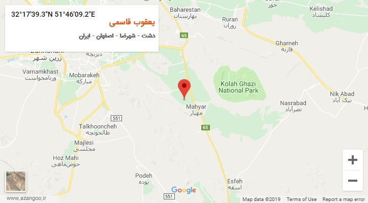 روستای یعقوب قاسمی بر روی نقشه