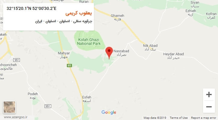 روستای یعقوب کریمی بر روی نقشه