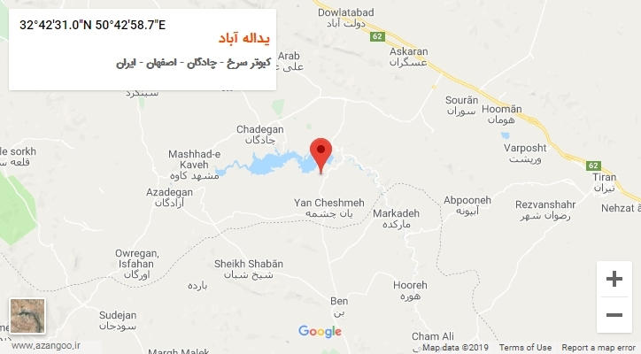 روستای یداله آباد بر روی نقشه