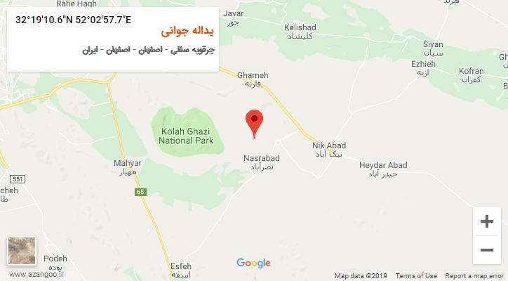 روستای یداله جوانی بر روی نقشه