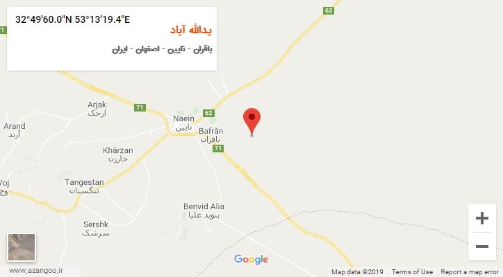 روستای یدالله آباد بر روی نقشه
