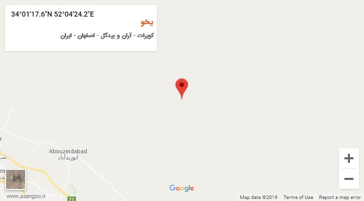روستای یخو بر روی نقشه