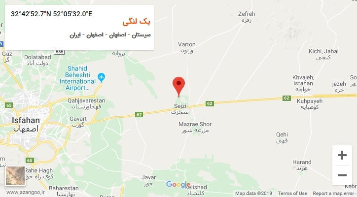 روستای یک لنگی بر روی نقشه
