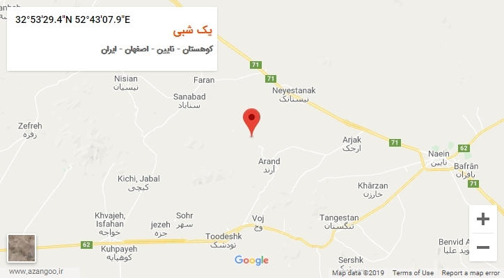 روستای یک شبی بر روی نقشه