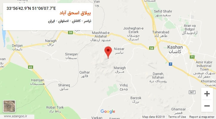 روستای ییلاق اسحق آباد بر روی نقشه