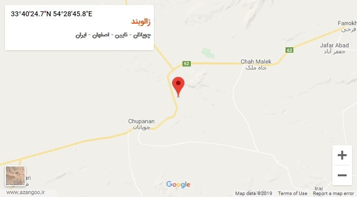 روستای زالوبند بر روی نقشه