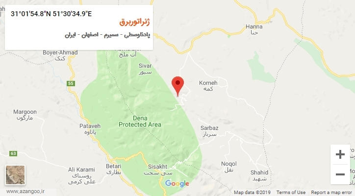 روستای ژنراتوربرق بر روی نقشه
